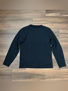 Travis Mathew Renner Black Crew Neck Regular Fit Long Sleeve T-shirt Size Large